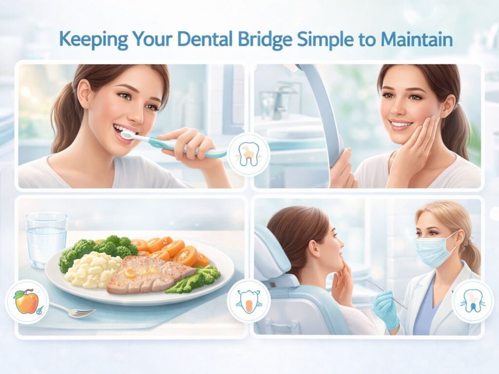 dental bridge maintenance